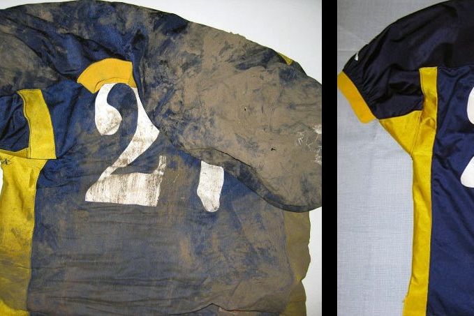 CLEANING FOOTBALL JERSEYS<br>This football jersey was cleaned using the Esporta Wash System.